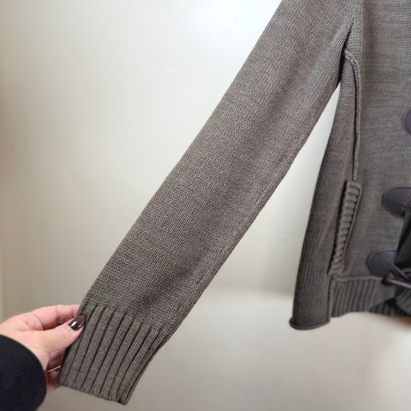 Lauren Ralph Lauren Shawl Collar Cardigan Sweater Women's M Olive Green Toggles - Picture 4 of 8